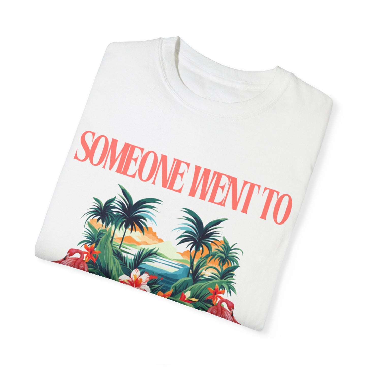 Garment-Dyed T-shirt Florida Souvenir Vacation Style Shirt