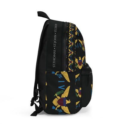 Backpack U.S Virgin Islands Flag Design | Midnight Black