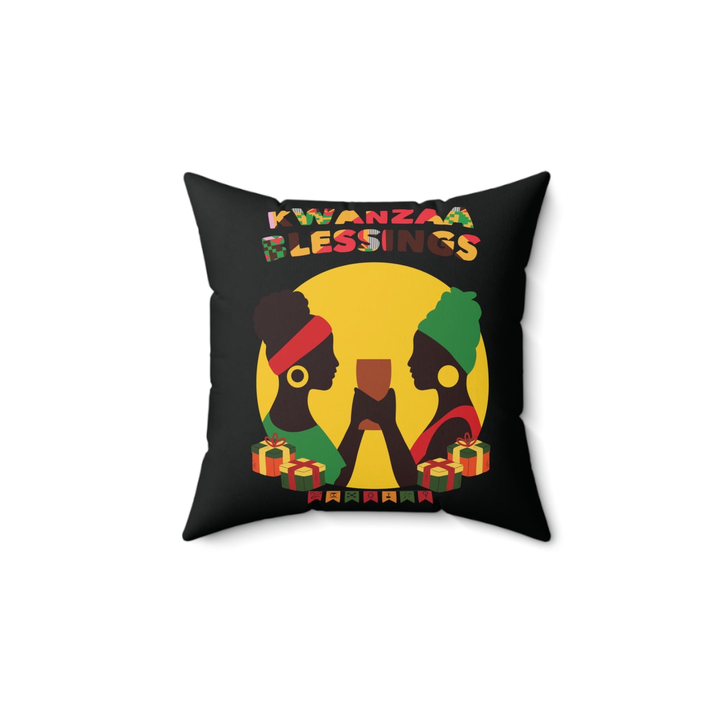 Pillow | Kwanzaa Blessings design BLACK