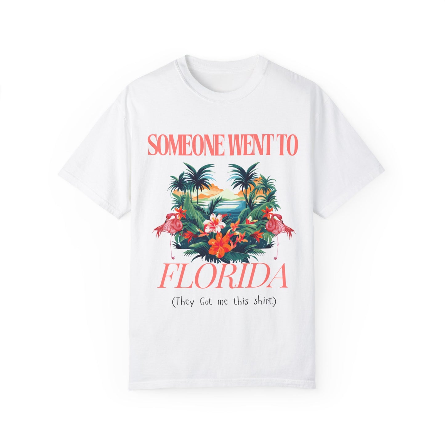 Garment-Dyed T-shirt Florida Souvenir Vacation Style Shirt