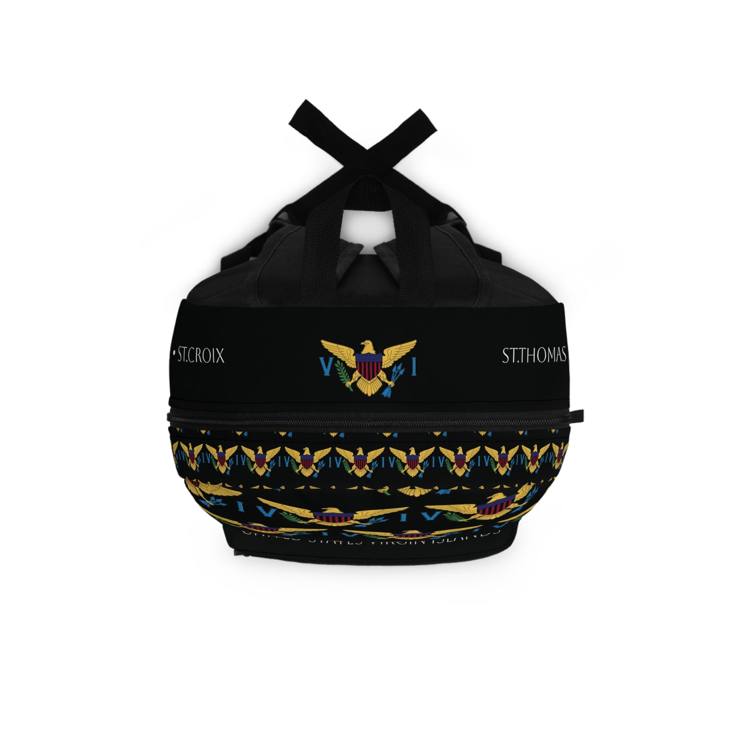 Backpack U.S Virgin Islands Flag Design | Midnight Black