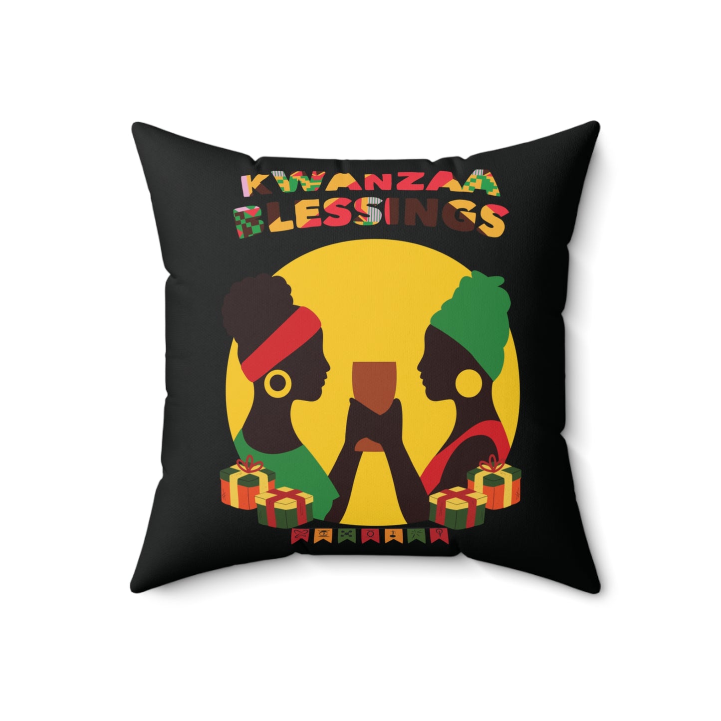 Pillow | Kwanzaa Blessings design BLACK