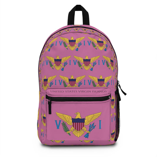 Backpack U.S Virgin Islands Flag Design | Plum Pink