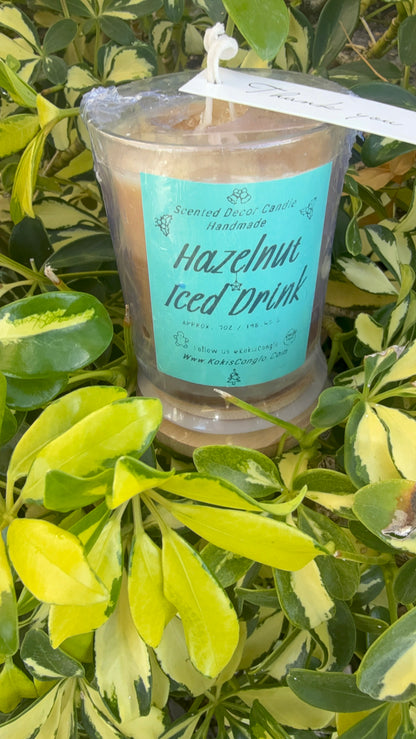 Candles Scented Decor| Hazelnut Iced Drink | Holiday Collection handmade