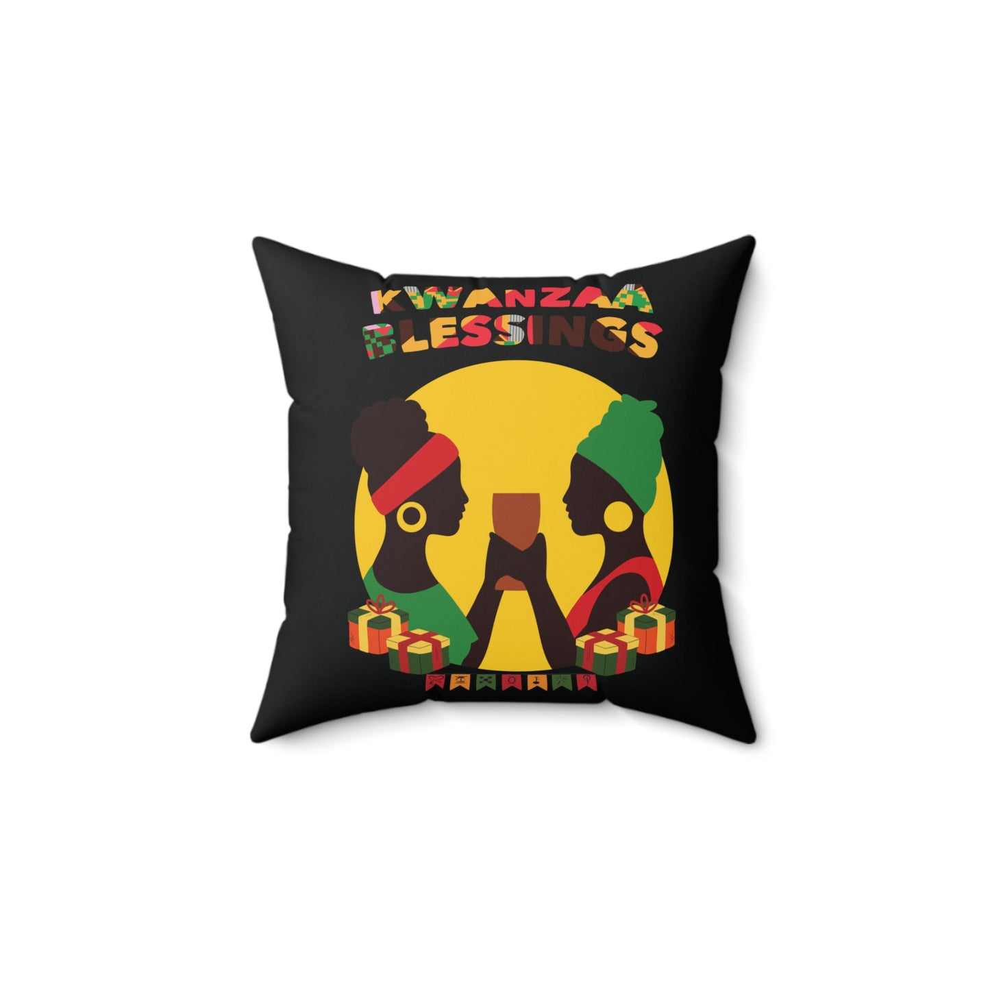 Pillow | Kwanzaa Blessings design BLACK