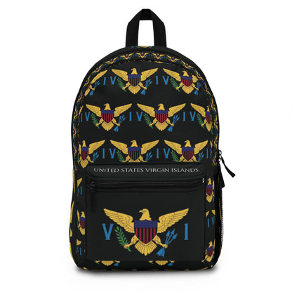 Backpack U.S Virgin Islands Flag Design | Midnight Black