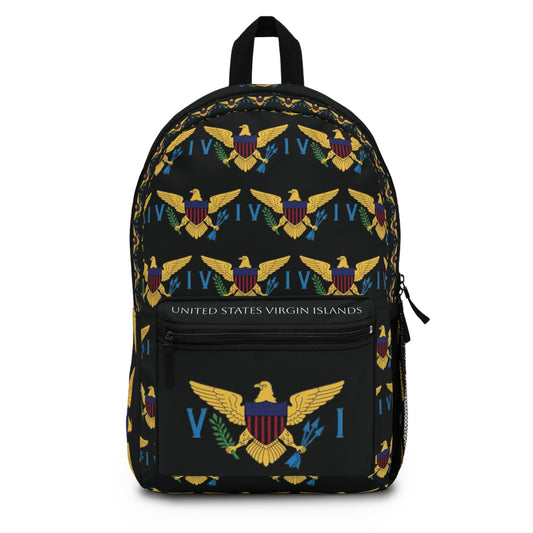 Backpack U.S Virgin Islands Flag Design | Midnight Black