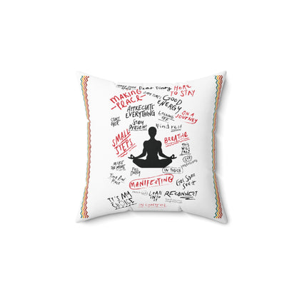 “Dear Diary” Pillow | Mindful Thinking Collection | Spun Polyester Square Pillow