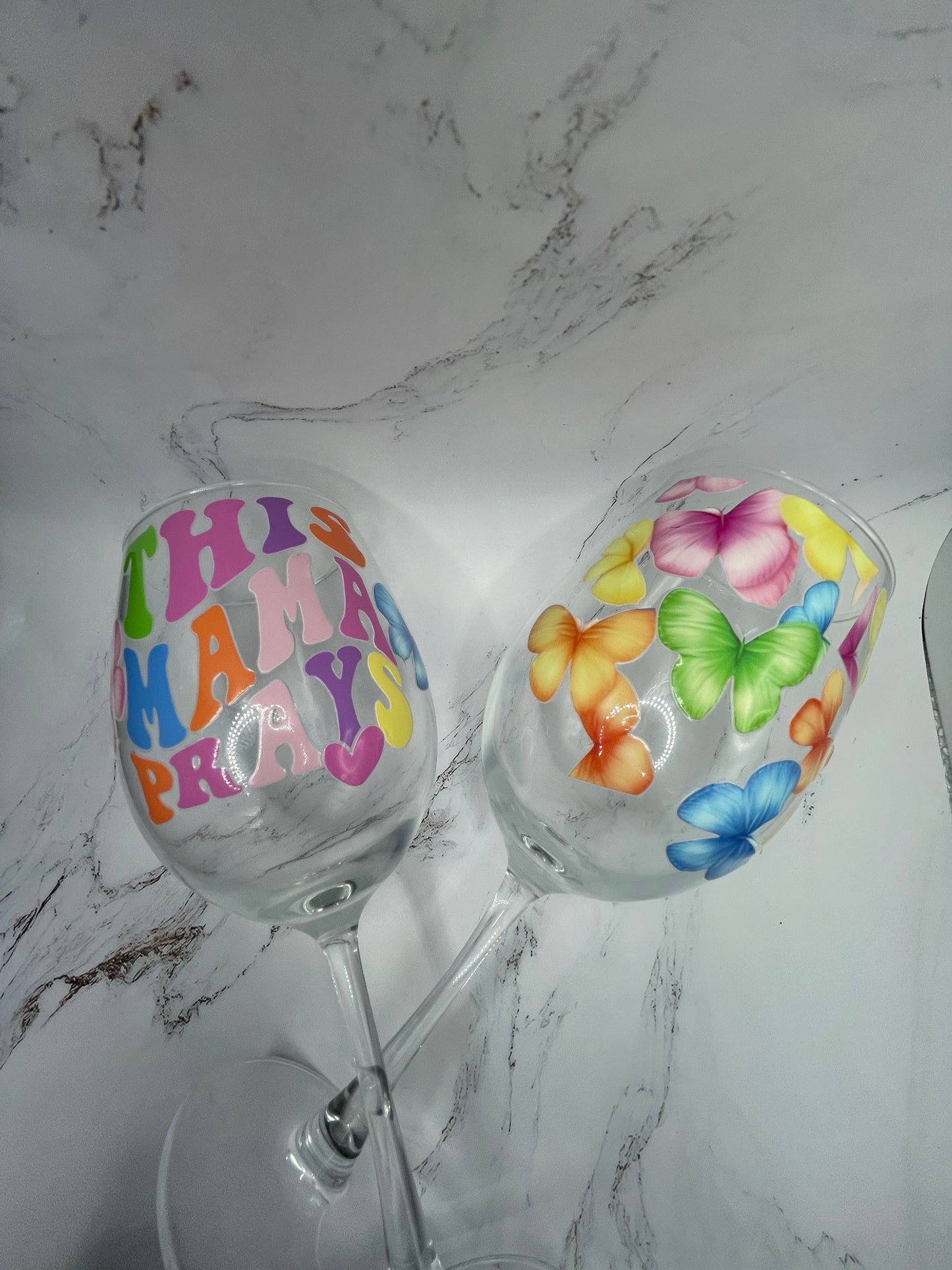 Wine Glass Decorated Set